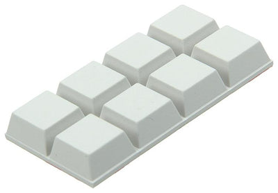 Mack 1047667 - bouchon en caoutchouc autocollant blanc 12 x 12 mm 8 pcs | 6 pièces
