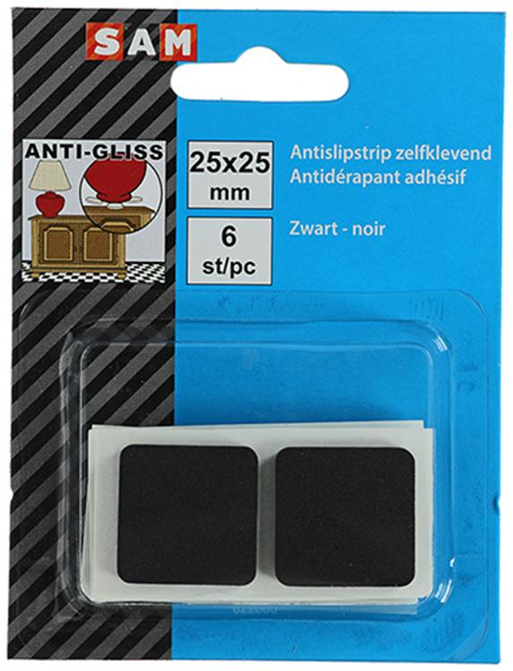 Mack 1047668 - bande antidérapante autocollante noir 25 x 25 mm 6 pcs | 12 pièces