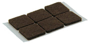 Mack 1047710 - pastille en feutre autocollante marron 19 x 19 mm 18 pcs | 12 pièces - afbeelding 1