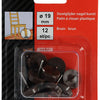 Mack 1047711 - clou planeur de chaise plastique marron ø 19 mm 12 pcs | 6 pièces