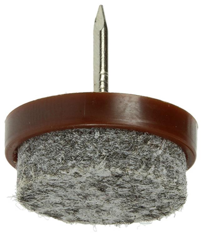 Mack 1047712 - patin de chaise avec feutre à clous marron ø 20 mm 8 pcs | 6 pièces