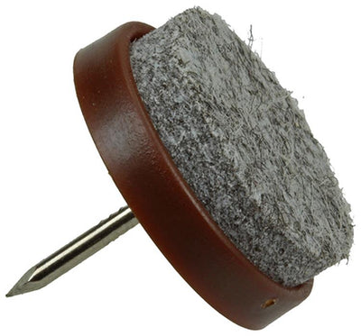 Mack 1047713 - patin de chaise avec feutre à clous marron ø 22 mm 8 pcs | 6 pièces