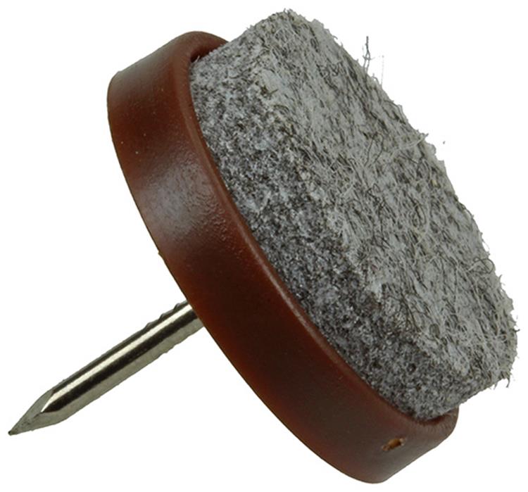 Mack 1047713 - patin de chaise avec feutre à clous marron ø 22 mm 8 pcs | 6 pièces