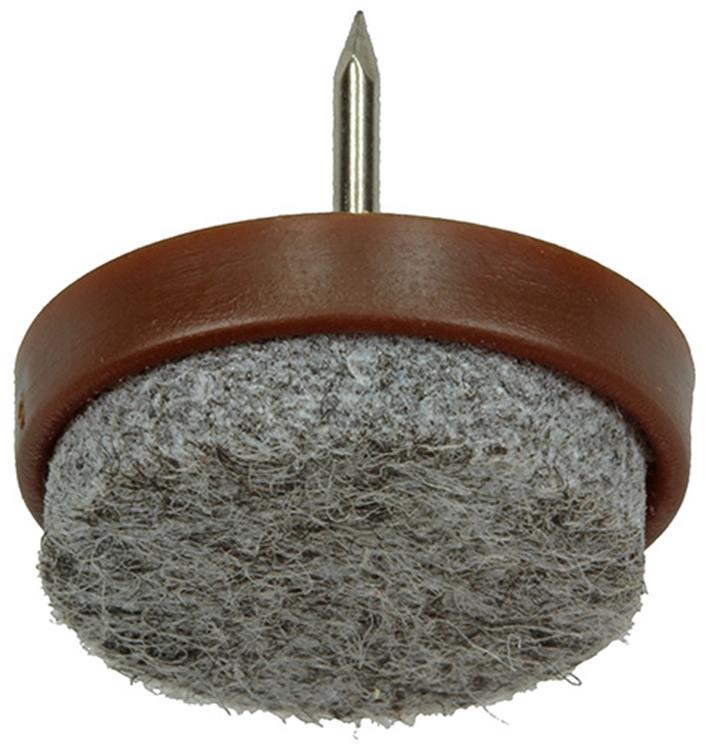 Mack 1047713 - patin de chaise avec feutre à clous marron ø 22 mm 8 pcs | 6 pièces