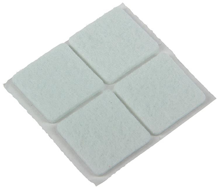 Mack 1047715 - pastille en feutre autocollante blanc 25 x 25 mm 12 pcs | 12 pièces