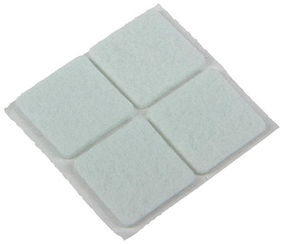 Mack 1047715 - pastille en feutre autocollante blanc 25 x 25 mm 12 pcs | 12 pièces