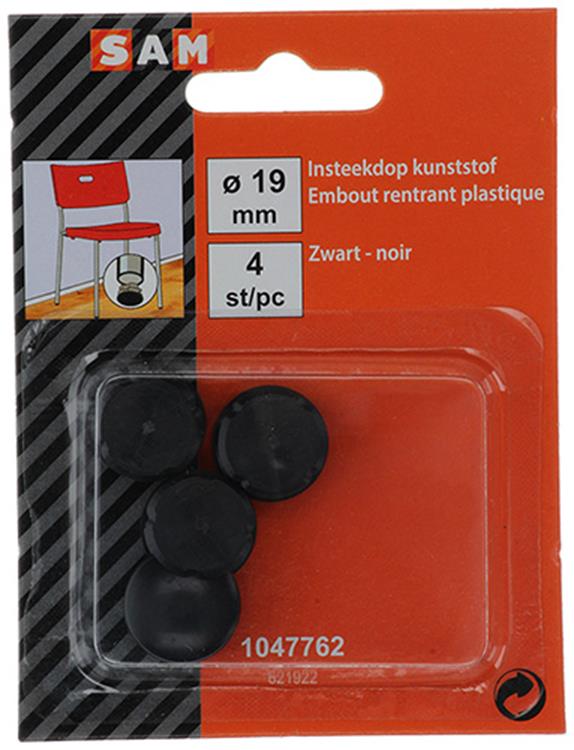 Mack 1047762 - bouchon en plastique noir ø 19 mm 4 pcs | 6 pièces