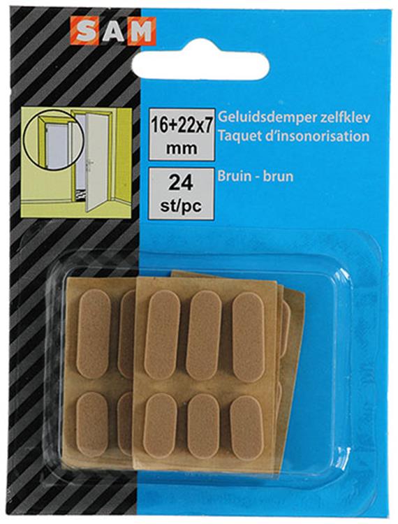 Mack 1047669 - silencieux autocollant marron 16 + 22x7 mm 24 pcs | 12 pièces