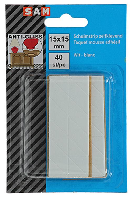 Mack 1047677 - bande de mousse autocollante blanc 15 x 15 mm 40 pcs | 6 pièces