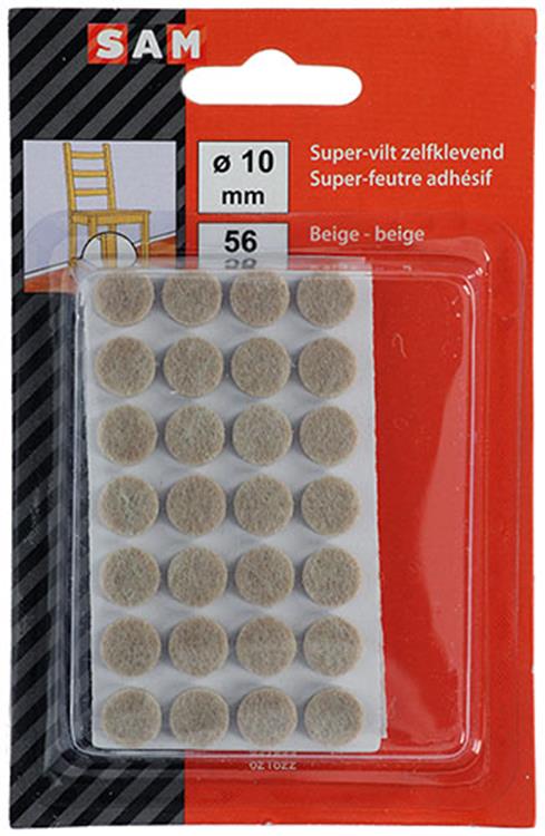 Mack 1047719 - super feutre autocollant beige ø 10 mm 56 pcs | 12 pièces