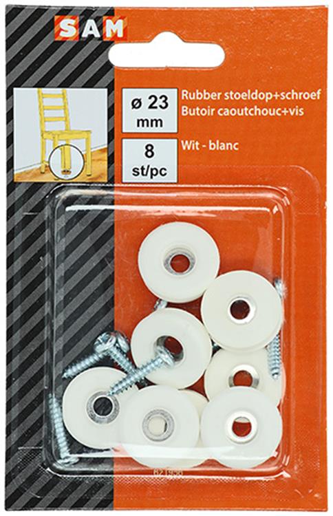 Mack 1047723 - capuchon de siège en caoutchouc + vis blanc ø 23 mm 8 pcs | 6 pièces