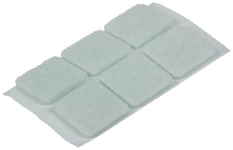 Mack 1047727 - pastille en feutre autocollante blanc 19 x 19 mm 18 pcs | 12 pièces