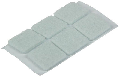 Mack 1047727 - pastille en feutre autocollante blanc 19 x 19 mm 18 pcs | 12 pièces