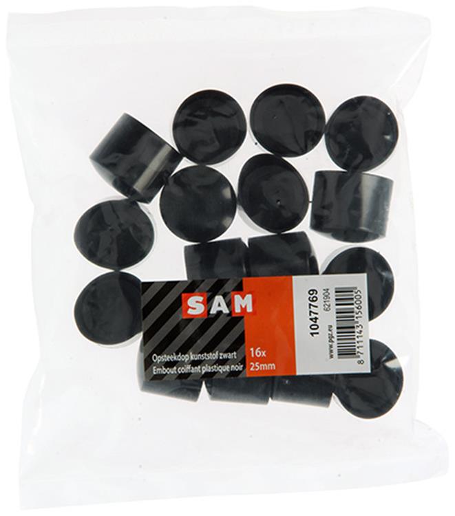 Mack 1047769 - bouchon en plastique noir ø 25 mm 16 pcs | 6 pièces