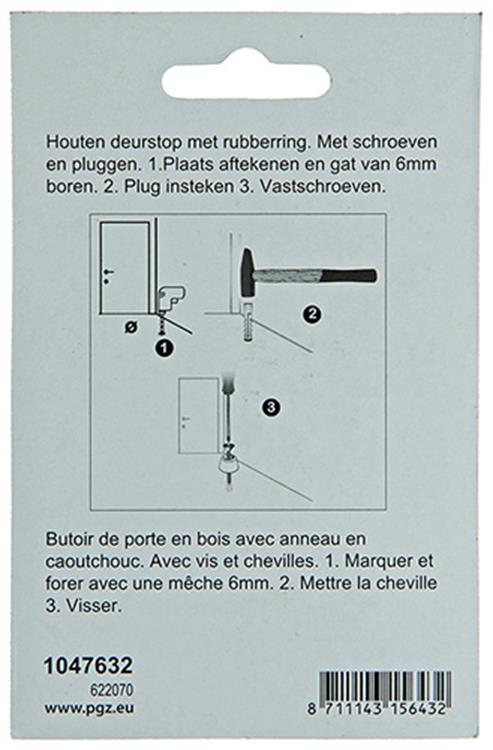 Mack 1047632 - butée de porte en caoutchouc + vis gris 30 x 35 mm 2 pcs | 6 pièces