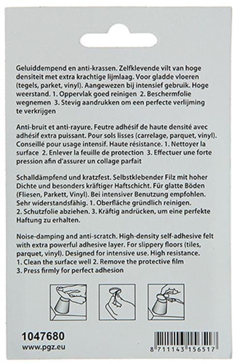 Mack 1047680 - pastille en feutre autocollante marron ø 22 mm 12 pcs | 12 pièces