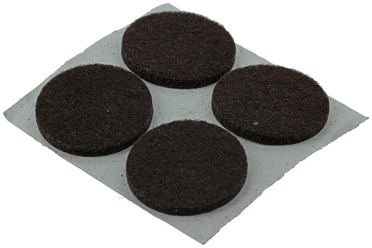 Mack 1047682 - pastille en feutre autocollante marron ø 25 mm 12 pcs | 12 pièces