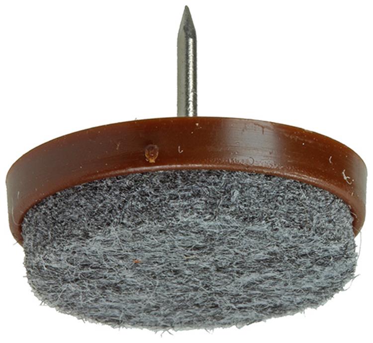 Mack 1047731 - patin de chaise avec feutre à clous marron ø 28 mm 4 pcs | 6 pièces