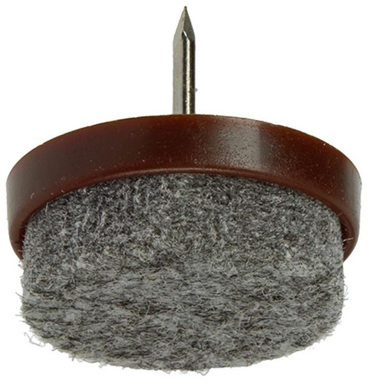 Mack 1047732 - patin de chaise avec feutre à clous marron ø 25 mm 4 pcs | 6 pièces