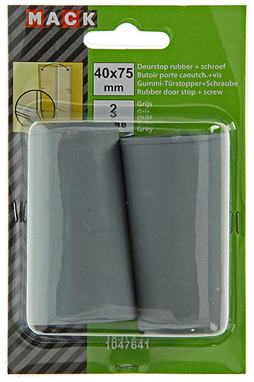 Mack 1047641 - butée de porte caoutchouc + vis gris 40 x 75 mm 2 pcs | 6 pièces