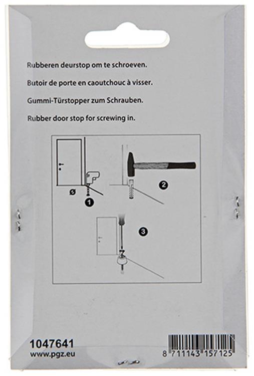 Mack 1047641 - butée de porte caoutchouc + vis gris 40 x 75 mm 2 pcs | 6 pièces
