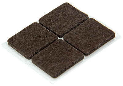 Mack 1047695 - pastille en feutre autocollante marron 25 x 25 mm 12 pcs | 12 pièces
