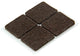 Mack 1047695 - pastille en feutre autocollante marron 25 x 25 mm 12 pcs | 12 pièces