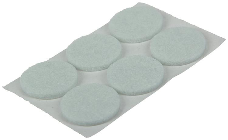 Mack 1047697 - pastille en feutre autocollante blanc ø 22 mm 12 pcs | 12 pièces