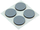 Mack 1047743 - pastille super coulissante autocollante gris ø 17 mm 16 pcs | 12 pièces