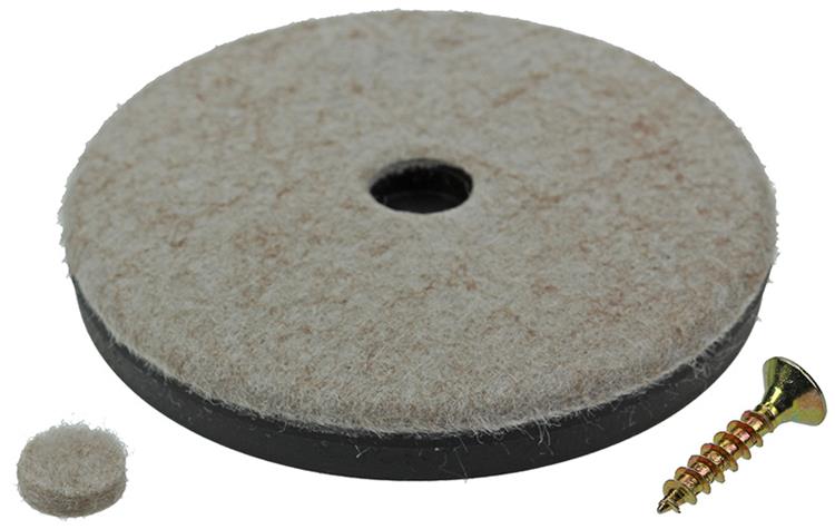 Mack 1048774 - feutre renforcé + vis marron ø 70 mm 4 pcs | 6 pièces