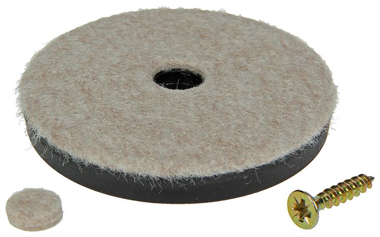Mack 1048775 - feutre renforcé + vis marron ø 60 mm 4 pcs | 6 pièces