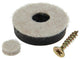 Mack 1048782 - feutre renforcé + vis marron ø 30 mm 4 pcs | 6 pièces