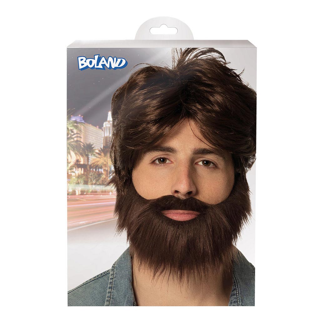 Boland Wig avec barbe et moustache
