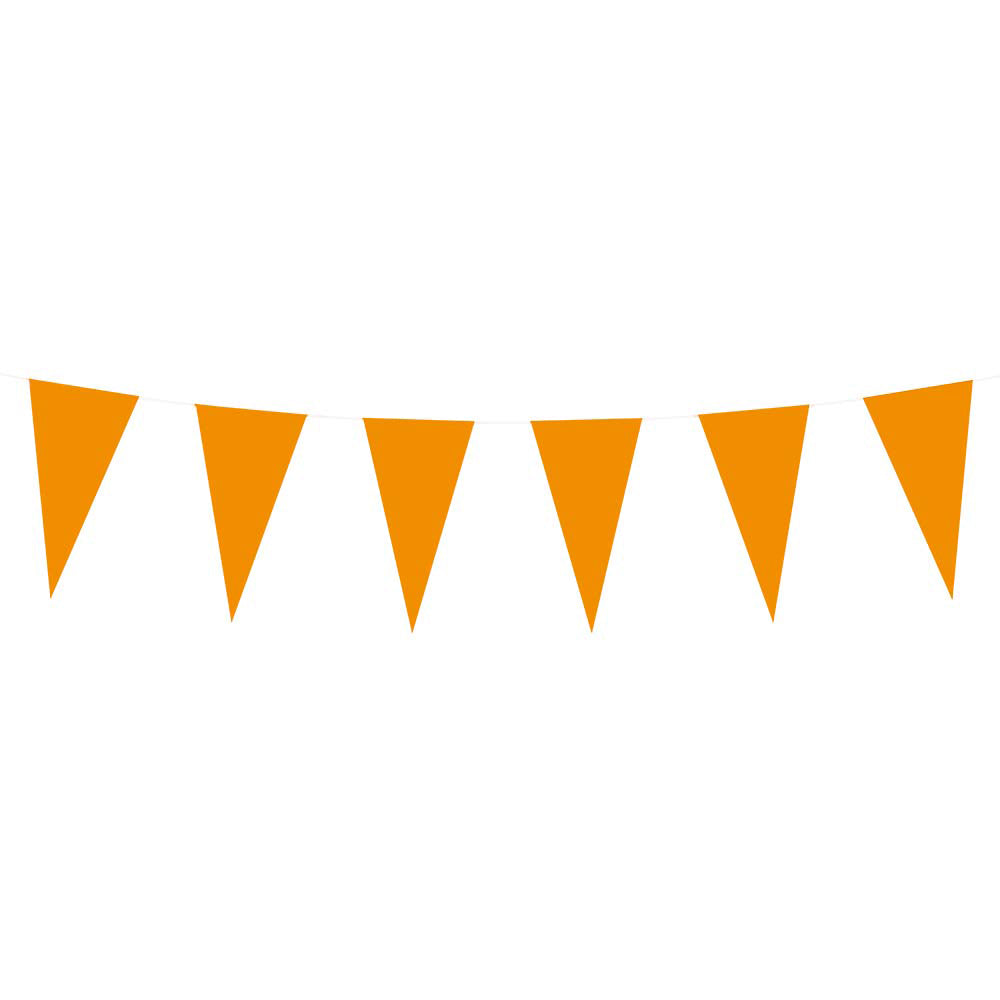 Ligne de drapeau en papier orange, 10mtr.