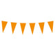 Ligne de drapeau en papier orange, 10mtr.