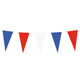 Ligne de drapeau en papier bleu blanc rouge, 10mtr.