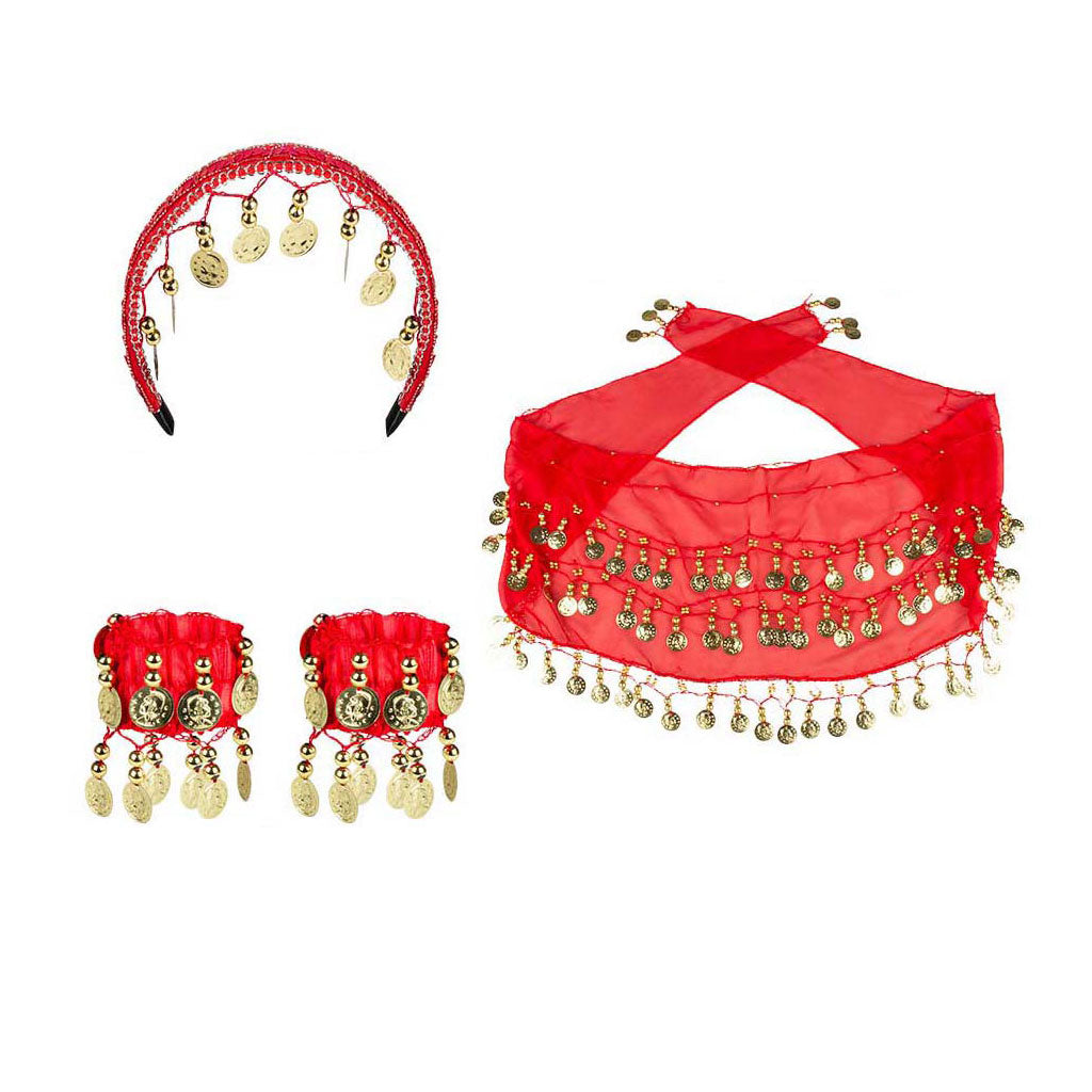 Boland Belly Dance Set Red, 3dlg.