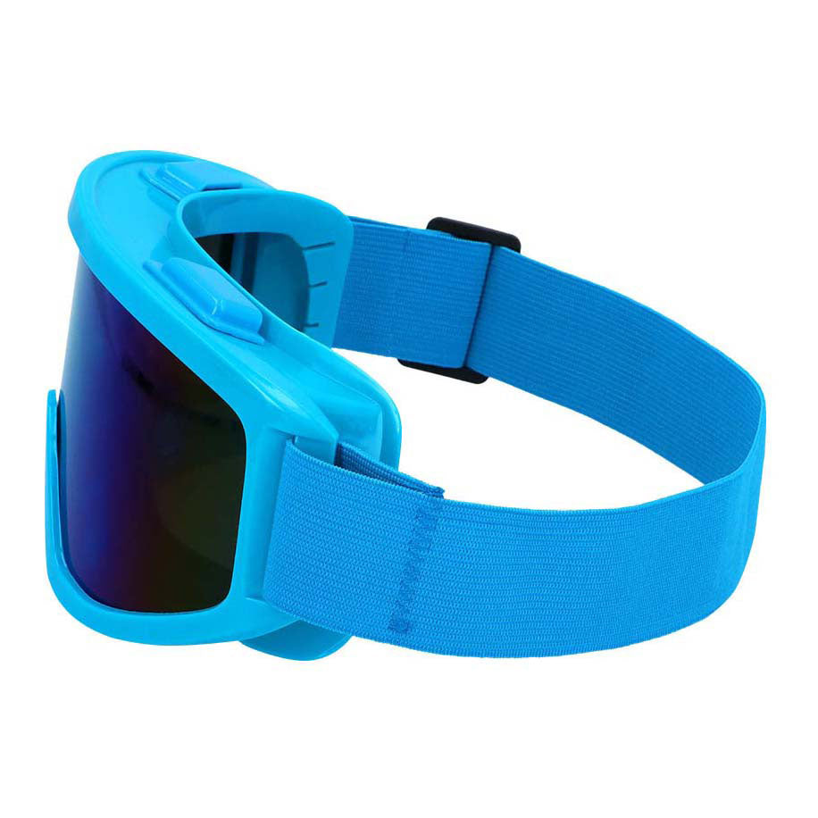 Boland party lunettes de ski bleu fluo