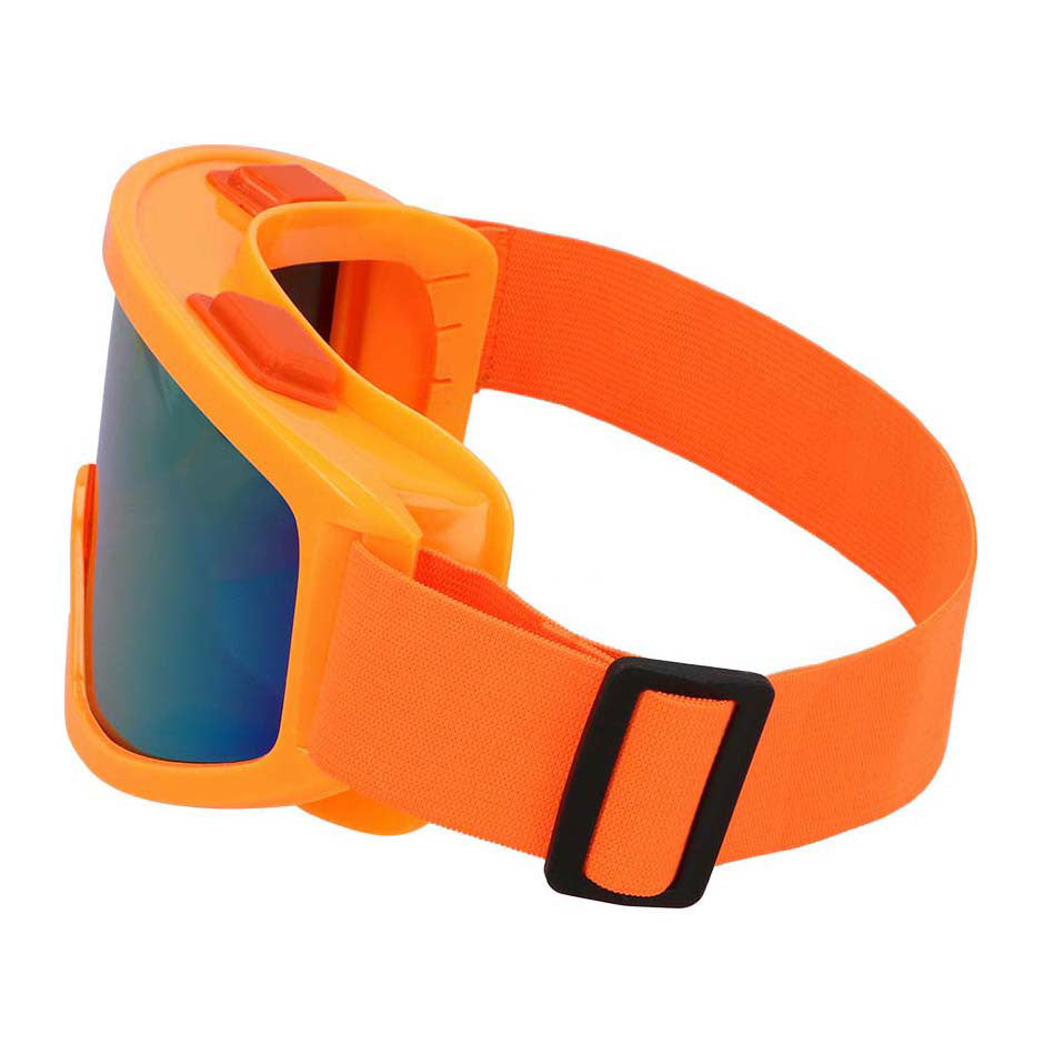 Boland party lunettes de ski orange fluo