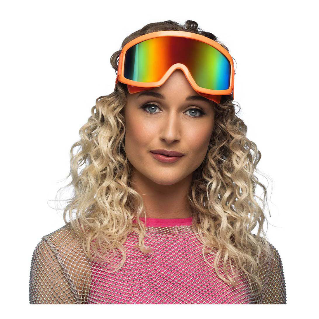 Boland party lunettes de ski orange fluo
