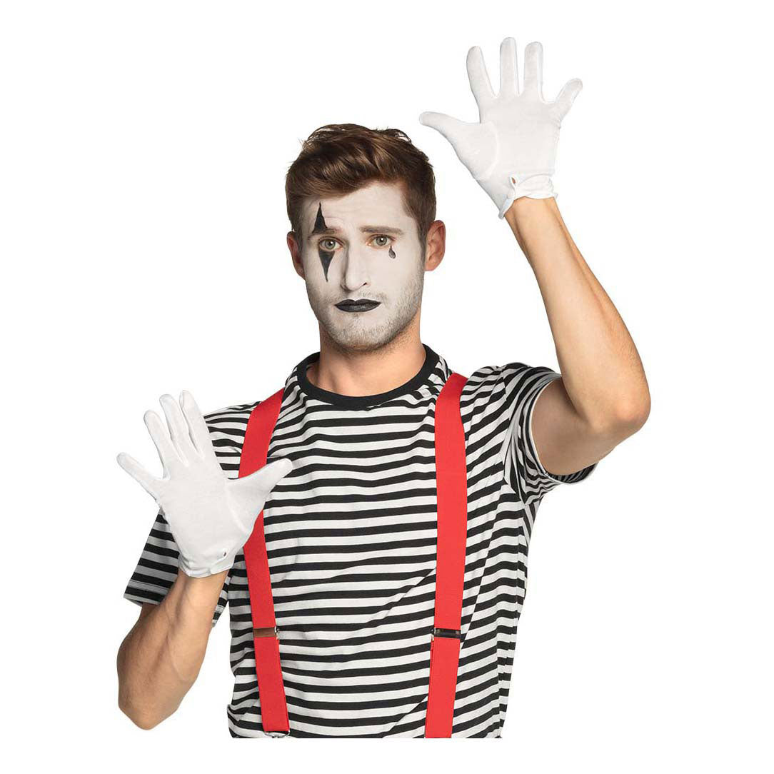 Gants boland avec bouton-bouton blanc xl