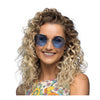 Boland lunettes de fête hippie xl bleu