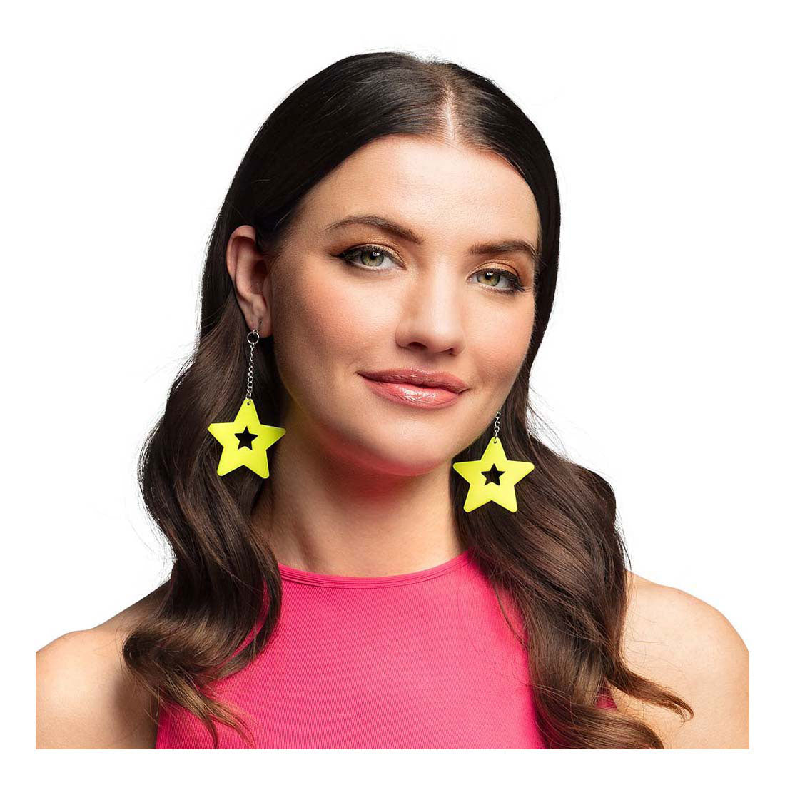 Boucles d'oreilles boland jaunes néon