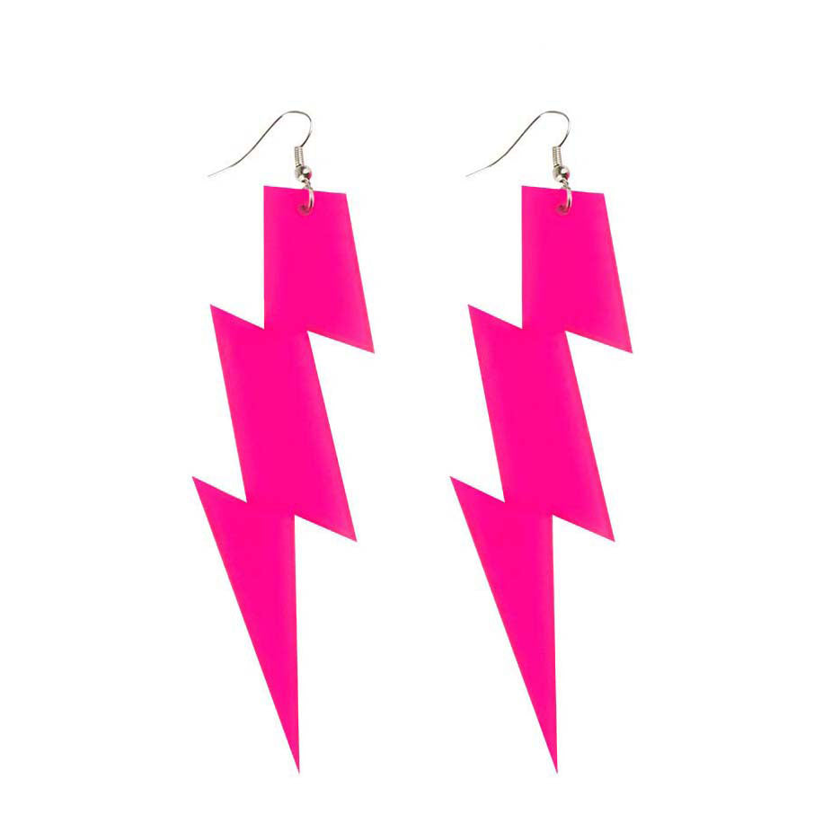 Boucles d'oreilles boland flash rose néon