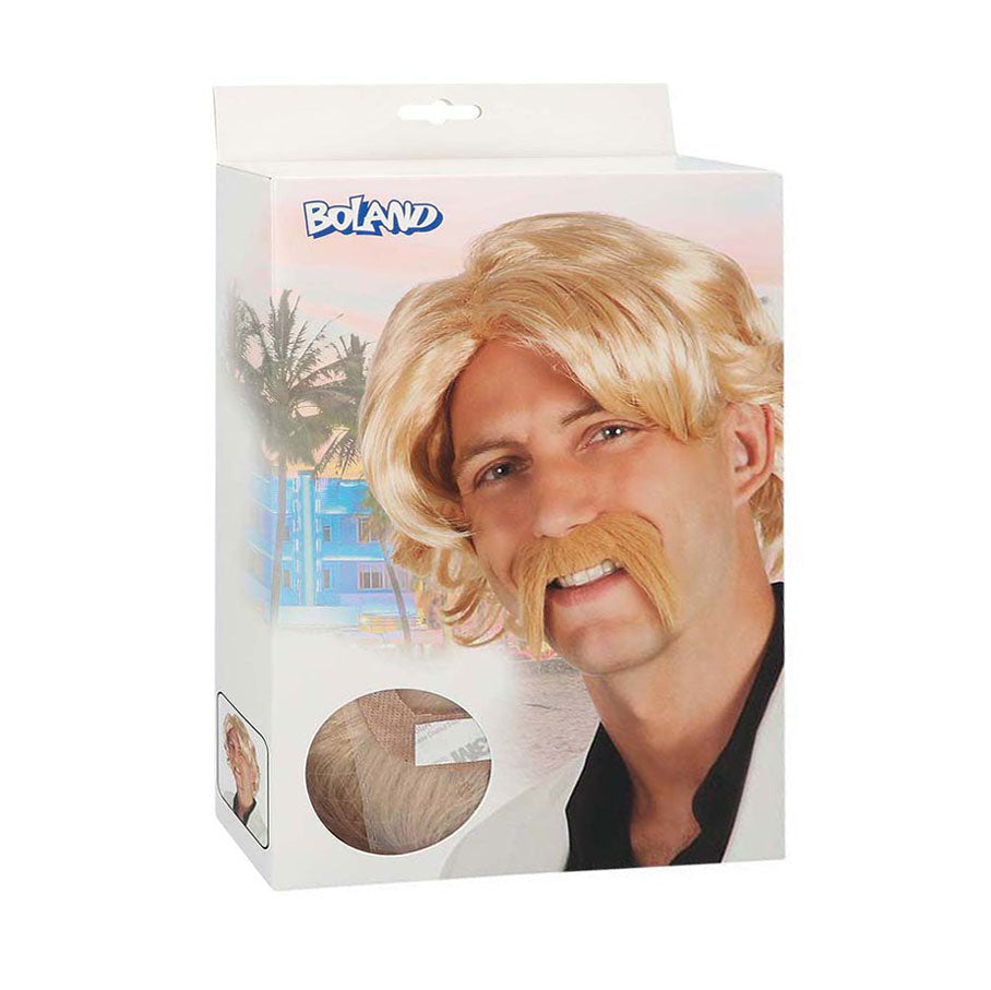 Boland Blonde Wig avec moustache