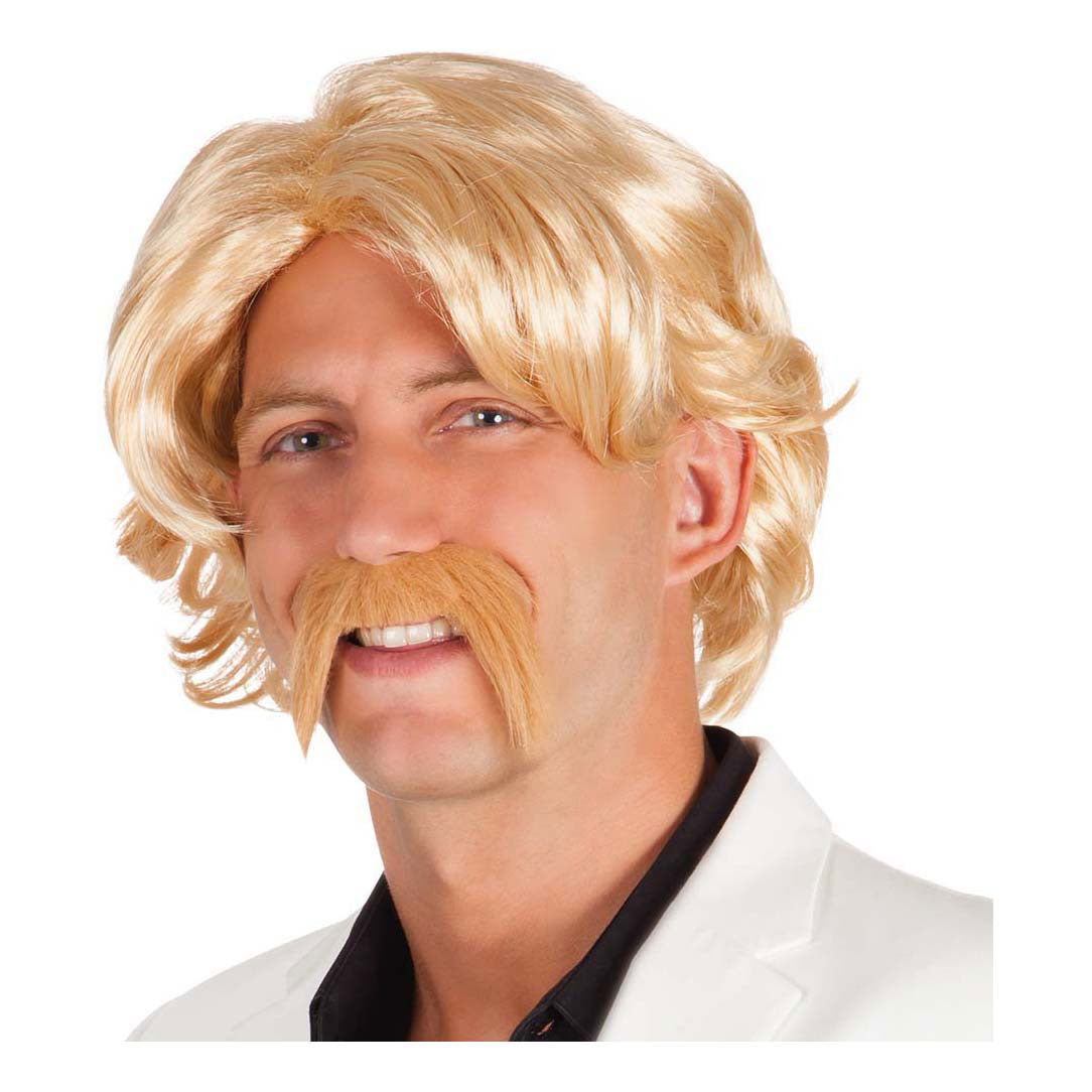 Boland Blonde Wig avec moustache