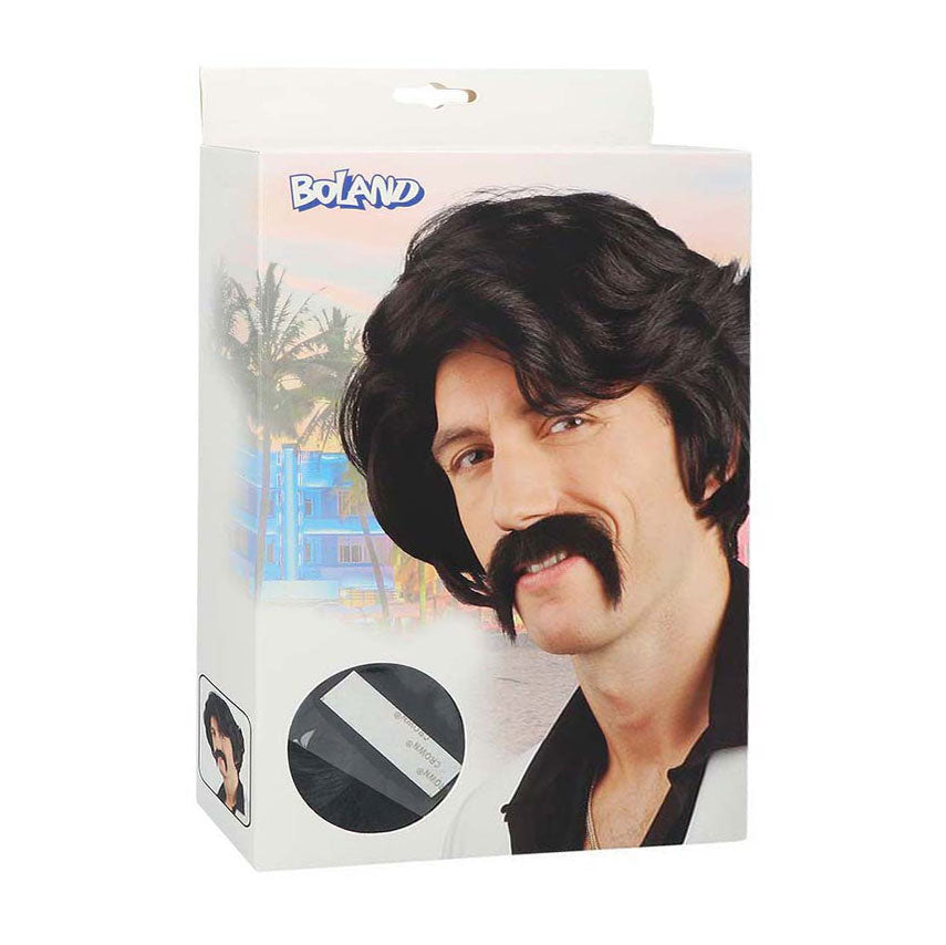 Boland Black Wig avec moustache