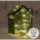 Anna's collection maison led verre vert h14cm