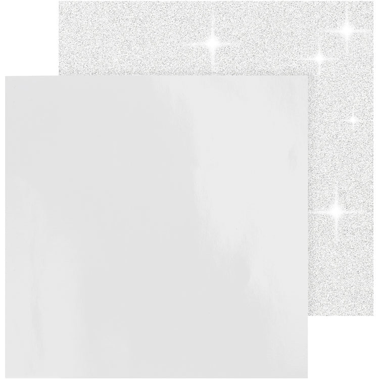Papier design Vivi Gade, feuille 30,5x30,5 cm, 120+128 gr, blanc, 2 feuilles 1 boîte