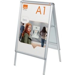 Panneau de trottoir a1 nobo aluminium antireflet PVC 59,1x84,1cm